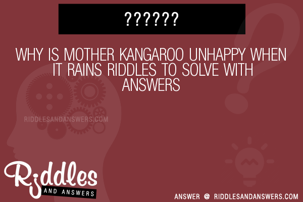 Why Is A Mother Kangaroo Unhappy When It Rains