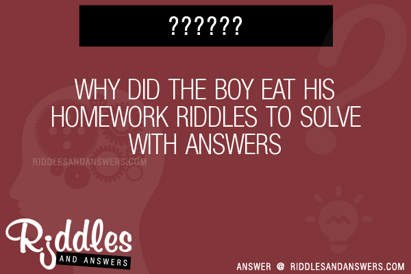 why did the student eat his homework joke